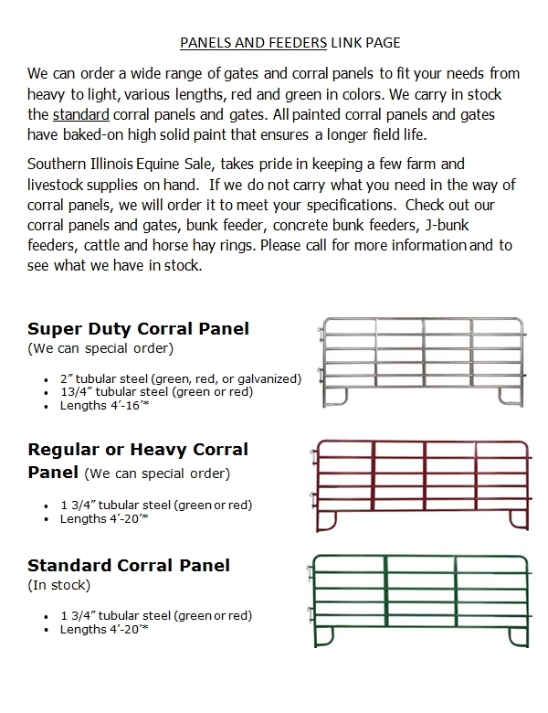 Corral panels